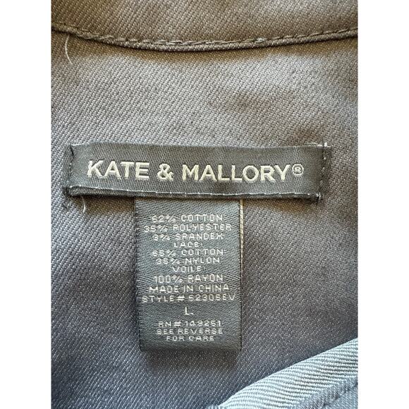 Cropped Denim Boho Jacket Lace Ruffle Detail Womens Size Large NWOT - Picture 7 of 7